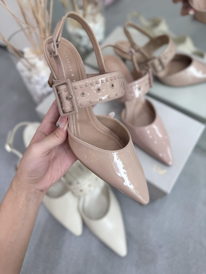 Giày slingback CNK cao gót mũi nhọn 60361470 - Hình ảnh 4